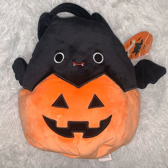 Squishmallows Emily Bat Halloween Treat Pail 12 inch - Picture 2 of 8